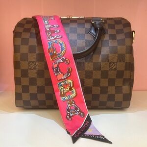 Louis Vuitton Pink/Multicolor Silk LV Me BB Silk Bandeau